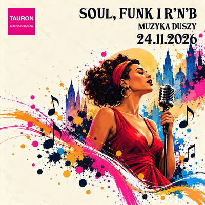 Plakat wydarzenia:  Poznaj Muzykę w Arenie: Soul, Funk i R&B - klasy: V-VIII